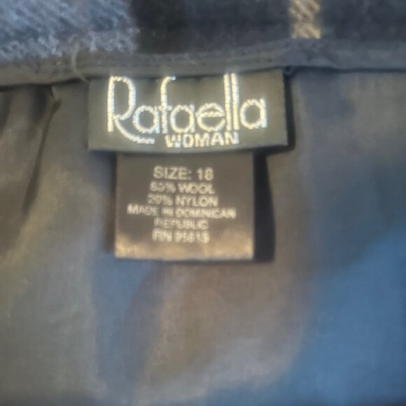 Rafaella Woman 90's Vintage Blue wrap Wool blend skirt, size 18 - Picture 4 of 5